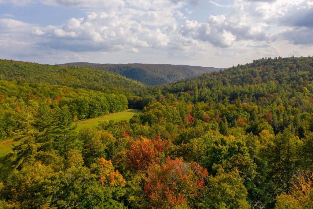 Overhead view of Berkshires